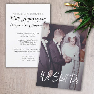 Invitación Aniversario de bodas con foto - Aún lo hacemos