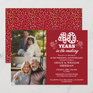 Invitación Aniversario de Bodas de 40 años en El Hacer 2 Foto