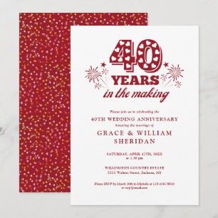 Invitación Aniversario de Bodas de 40 años In The Making