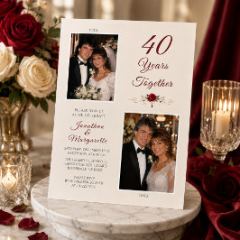 Invitación Aniversario de bodas de 40 años juntos Foto