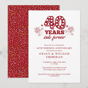 Invitación Aniversario de Bodas de 40 años para Siempre