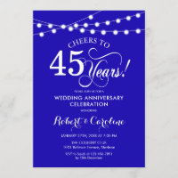 Aniversario de Bodas de 45 años Royal Blue