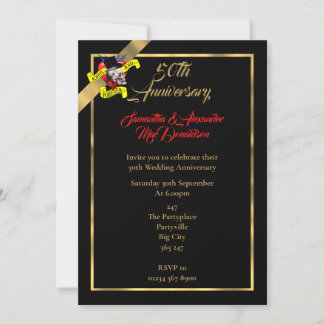 Invitación Aniversario de bodas de 50 años con tema gótico