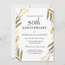 Invitación Aniversario de Bodas de 50 años Corona 