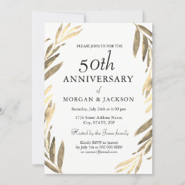Invitación Aniversario de Bodas de 50 años Corona 