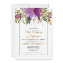 Aniversario de bodas de 50 años de amatista púrpur