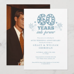 Invitación Aniversario de bodas de 60 años en la eternidad Fo