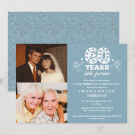 Invitación Aniversario de bodas de 60 años Para Siempre 2 Fot