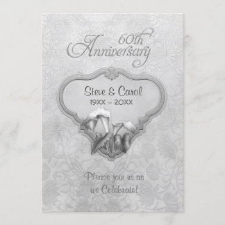 Invitación Aniversario de bodas de 60 años Silver Calla