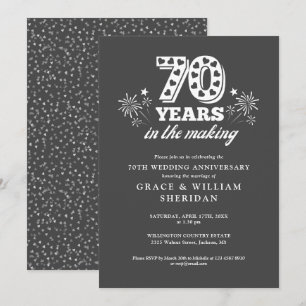 Invitación Aniversario de bodas de 70 años en preparación