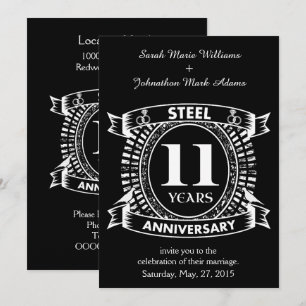 Invitación aniversario de bodas de acero 11