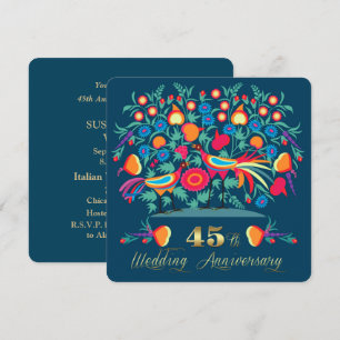 Invitación Aniversario de Bodas de Arte Popular 45 años