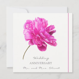 Invitación Aniversario de Bodas de cualquier año en Rosa Bril