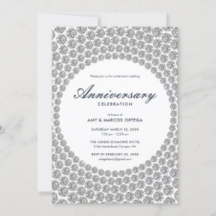 Invitación Aniversario de bodas de diamante