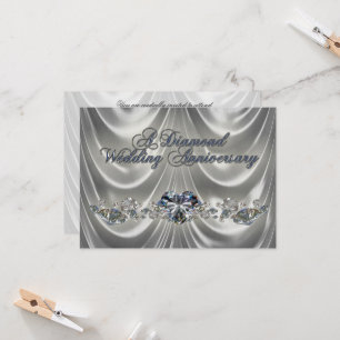 Invitación Aniversario de bodas de diamante de 60 años