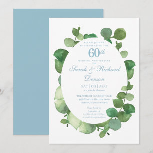 Invitación Aniversario de bodas de diamante nº 60 de eucalipt