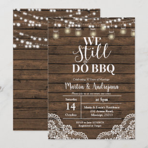 Invitación Aniversario de bodas de encaje Todavía hacemos Ani