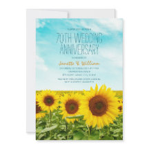 Aniversario de Bodas de Época de Girasoles Rústico