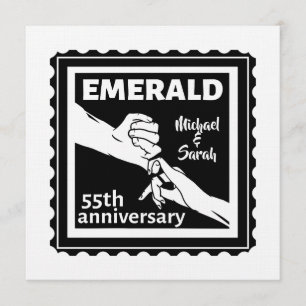 Invitación Aniversario de bodas de esmeralda 55 años