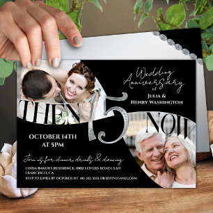 Invitación Aniversario de Bodas de Lujo Moderno 15 años