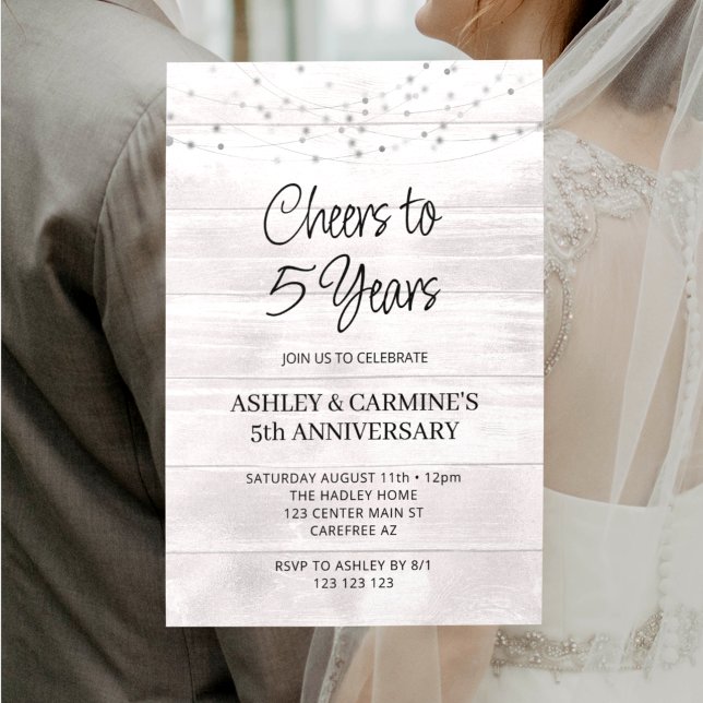Invitación Aniversario de Bodas de Madera Rústica 5 (Subido por el creador)