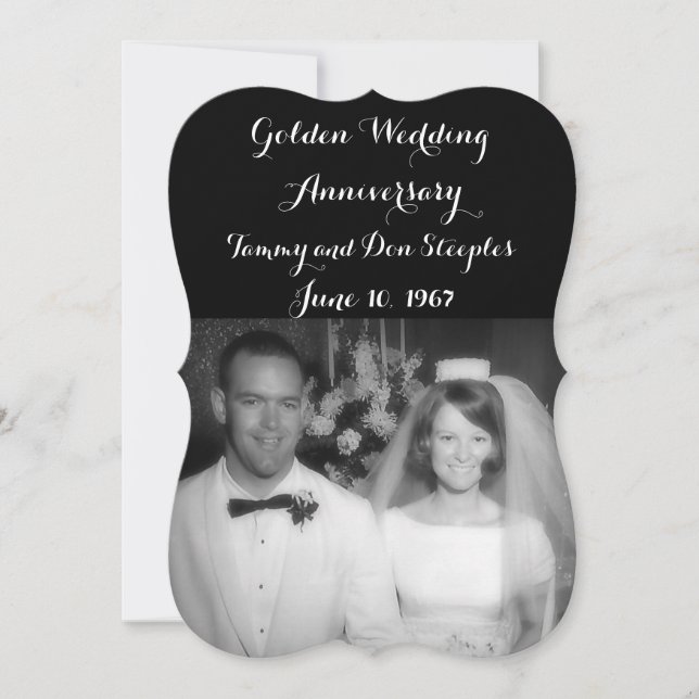 Invitación Aniversario de bodas de oro (Anverso)