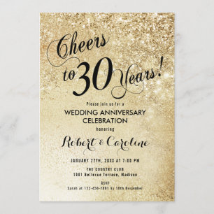 Invitación Aniversario de Bodas de Oro 30