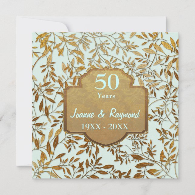 Invitación Aniversario de Bodas de Oro 50 (Anverso)