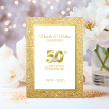 Aniversario de bodas de oro 50 personalizado