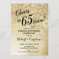 Aniversario de bodas de oro 65 años