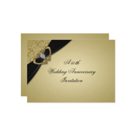 Invitación Aniversario de Bodas de Oro Negro 50