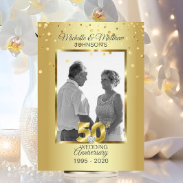 Invitación Aniversario de bodas de oro número 50 personalizad