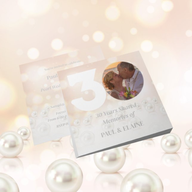 Invitación Aniversario de bodas de perla 30 personalizado con (Subido por el creador)