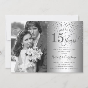 Invitación Aniversario de Bodas de Plata 15 con Foto