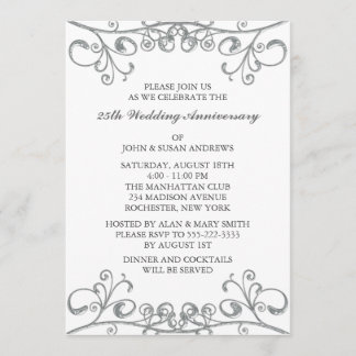 Invitación Aniversario de bodas de plata 25 años