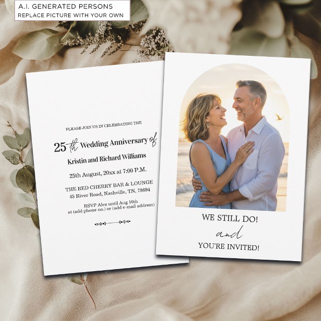 Invitación Aniversario de Bodas de Plata 25 Foto (Subido por el creador)