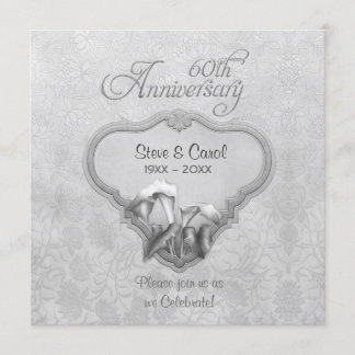 Invitación Aniversario de bodas de plata de 60 años