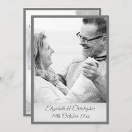 Invitación Aniversario de Bodas de Plata número 25 Foto Blanc