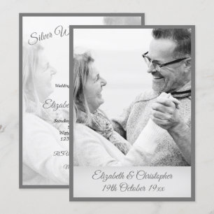 Invitación Aniversario de Bodas de Plata número 25 Foto en Ne