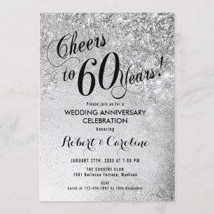 Invitación Aniversario de bodas de plata número 60
