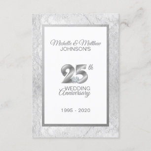 Invitación Aniversario de bodas de plata personalizado 25º
