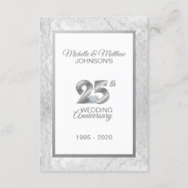 Invitación Aniversario de bodas de plata personalizado 25