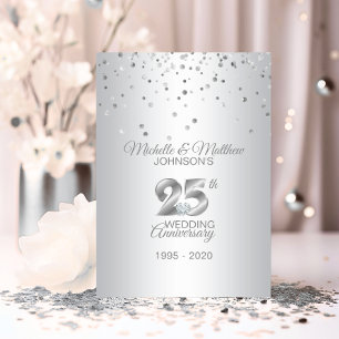 Invitación Aniversario de bodas de plata personalizado 25