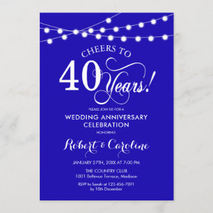 Invitación Aniversario de Bodas de Rubí 40 años