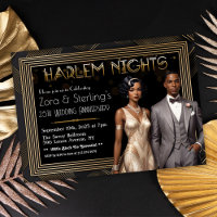 Aniversario de bodas Harlem Nights afroamericano