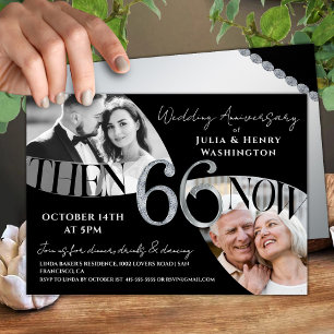 Invitación Aniversario de bodas moderno de lujo 66