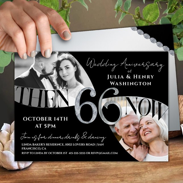 Invitación Aniversario de bodas moderno de lujo 66 (Subido por el creador)