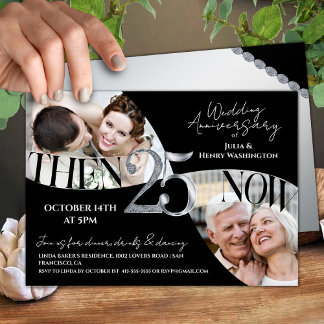 Invitación Aniversario de Bodas Moderno y Atemporal 25 Años