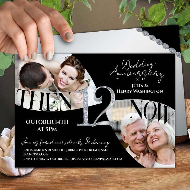 Invitación Aniversario de Bodas número 12 de Moda Moderna (Subido por el creador)