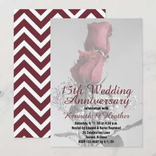 Invitación Aniversario de Bodas número 15 Fotografía de Dos R